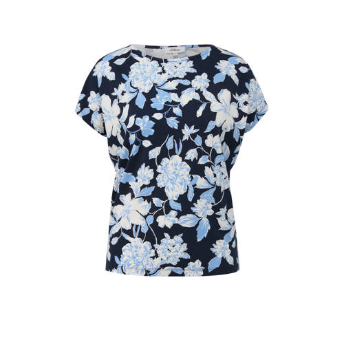 s.Oliver Curve gebloemde top marineblauw afbeelding