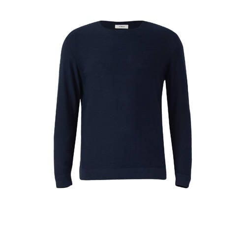 s.Oliver Big Size trui fijn gebreid donkerblauw afbeelding
