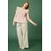 Anyday straight regular waist broek zand