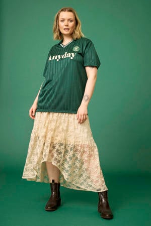 kanten maxi rok ecru