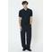 Matinique regular polo met ingebreid patroon donkerblauw