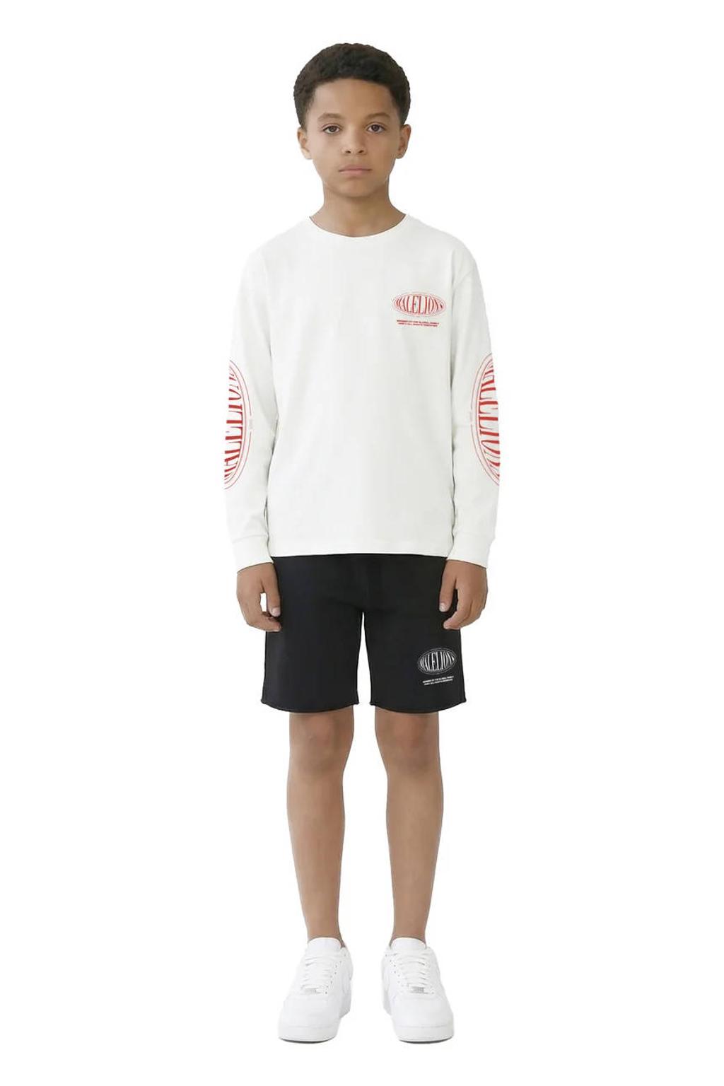 Malelions longsleeve met backprint wit