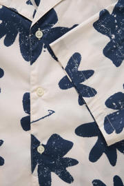 thumbnail: Matinique katoenen regular fit overhemd met print - offwhite