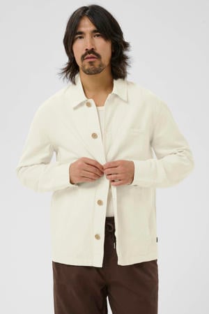 overshirt met linnen ecru