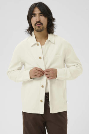 overshirt met linnen ecru