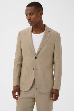 linnen regular fit colbert - beige