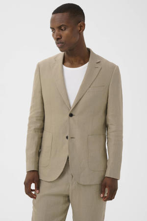 linnen regular fit colbert - beige