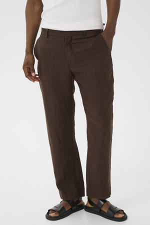 linnen pantalon - chocoladebruin