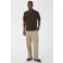 Matinique regular polo met ingebreid patroon donkerbruin