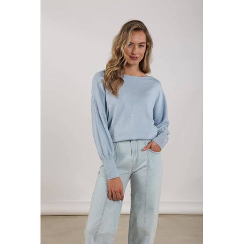 NUKUS pullover lichtblauw met lurex afbeelding