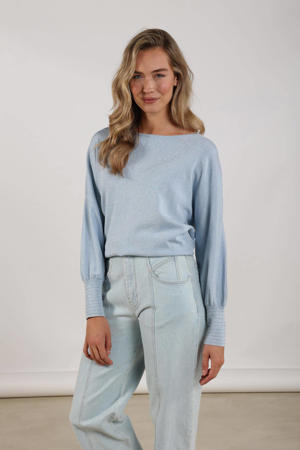 pullover lichtblauw met lurex