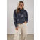NUKUS gestreepte blouse marineblauw met pailletten
