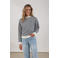 NUKUS gestreepte sweater marineblauw