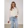 NUKUS gestreepte blouse ecru met pailletten