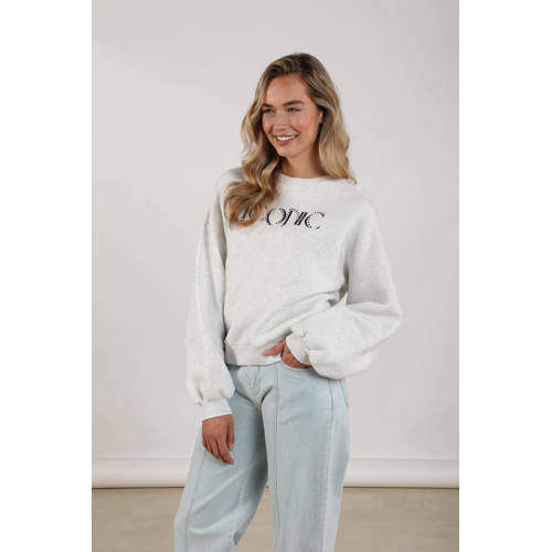 NUKUS sweater grijs melange afbeelding