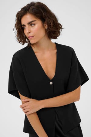 gebreid vest zwart