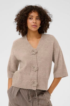 gebreid vest beige