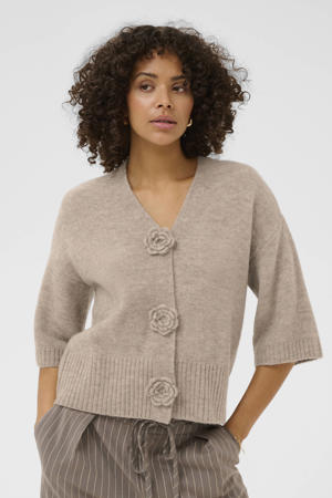 gebreid vest beige