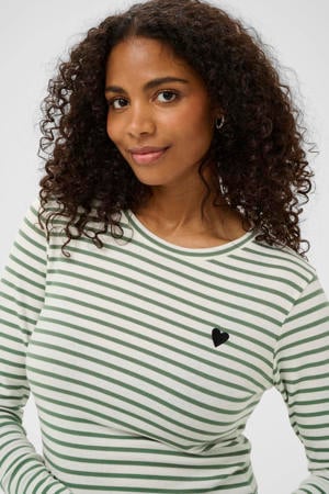 gestreepte top groen