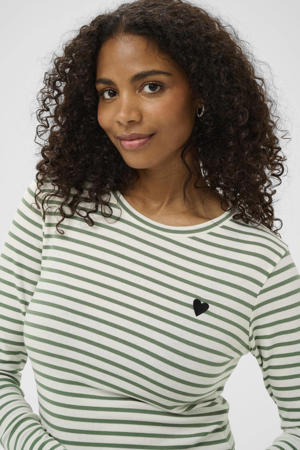 gestreepte top groen