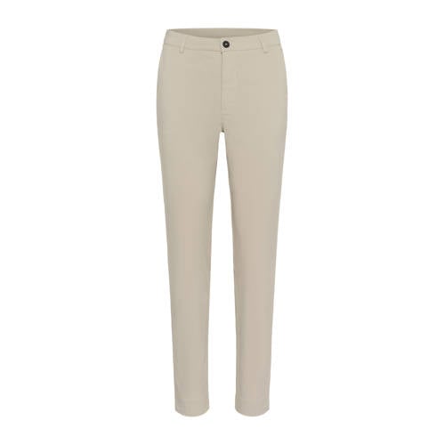 Kaffe regular waist broek beige afbeelding
