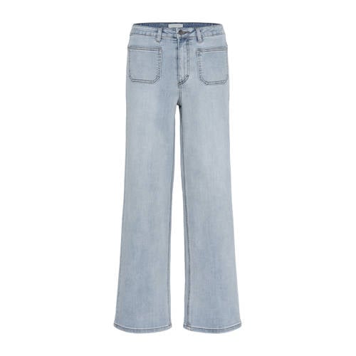 Kaffe high waist regular fit jeans light blue denim afbeelding