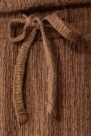 thumbnail: Shoeby straight high waist crinkle broek bruin