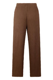 thumbnail: Shoeby straight high waist crinkle broek bruin