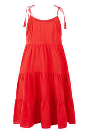 thumbnail: Shoeby midi zomerjurk met plooien - rood