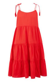 thumbnail: Shoeby midi zomerjurk met plooien - rood