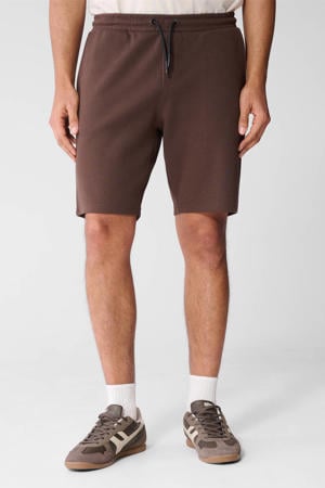 regular waist casual short donkerbruin