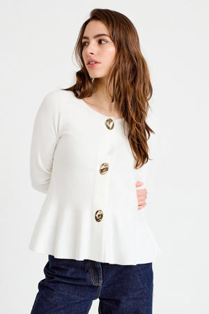 gebreid vest ecru
