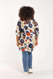 thumbnail: Paprika viscose tuniek Plus Size met print - meerkleurig