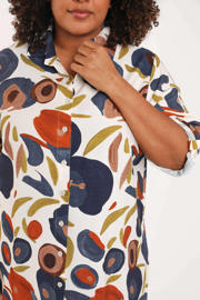 thumbnail: Paprika viscose tuniek Plus Size met print - meerkleurig