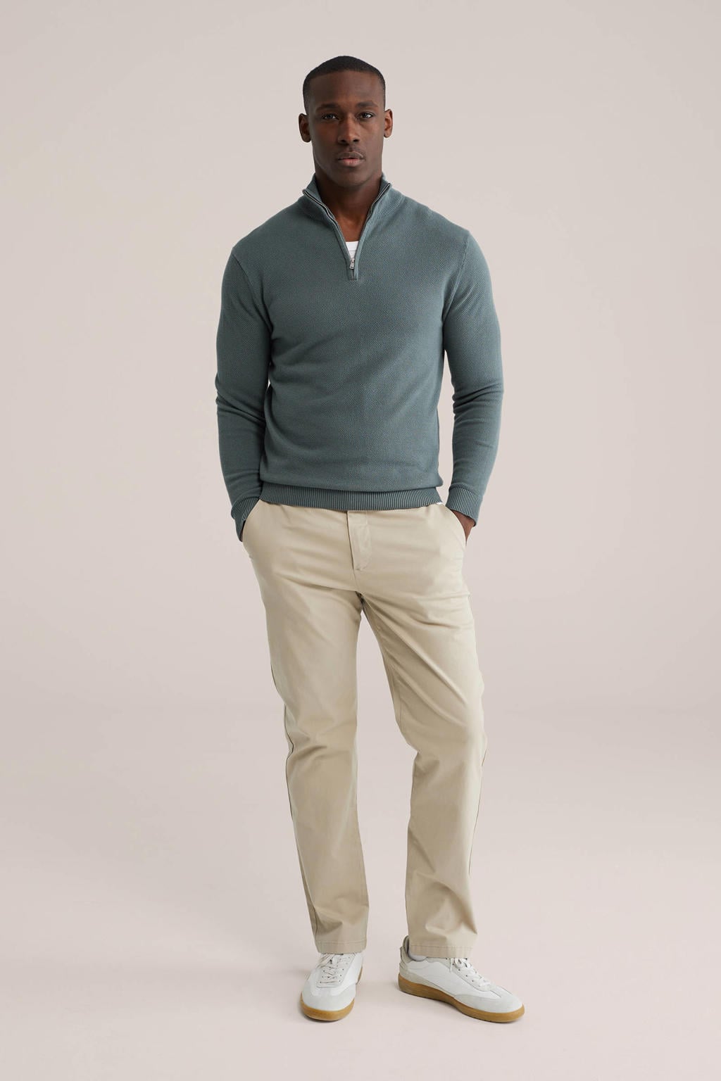 WE Fashion regular chino beige
