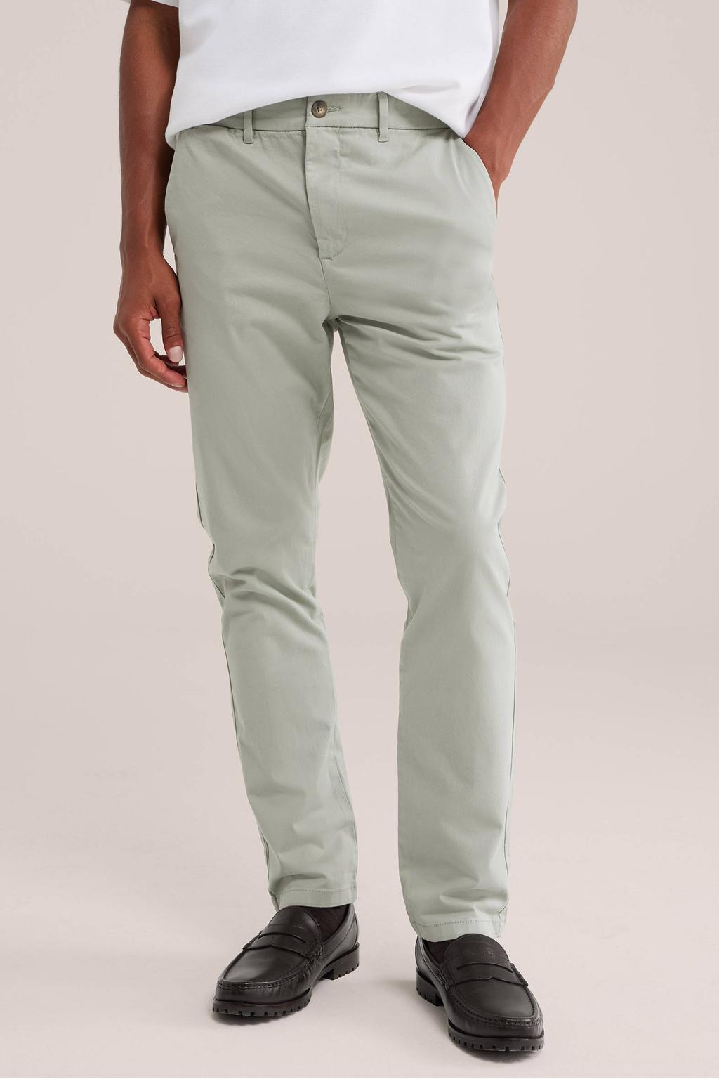 WE Fashion regular chino grijs