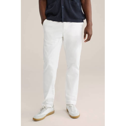 WE Fashion slim chino ecru afbeelding