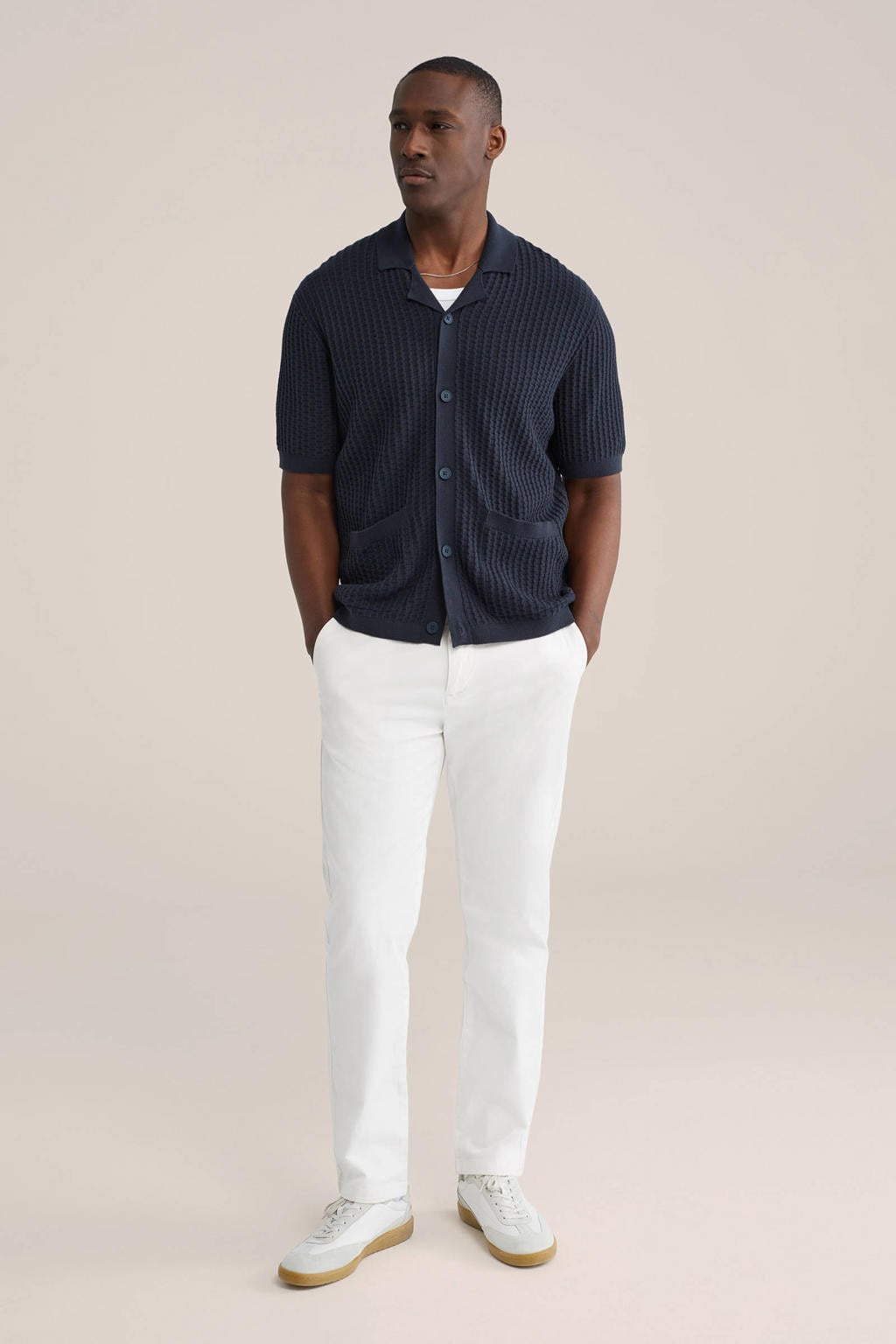 WE Fashion regular chino ecru