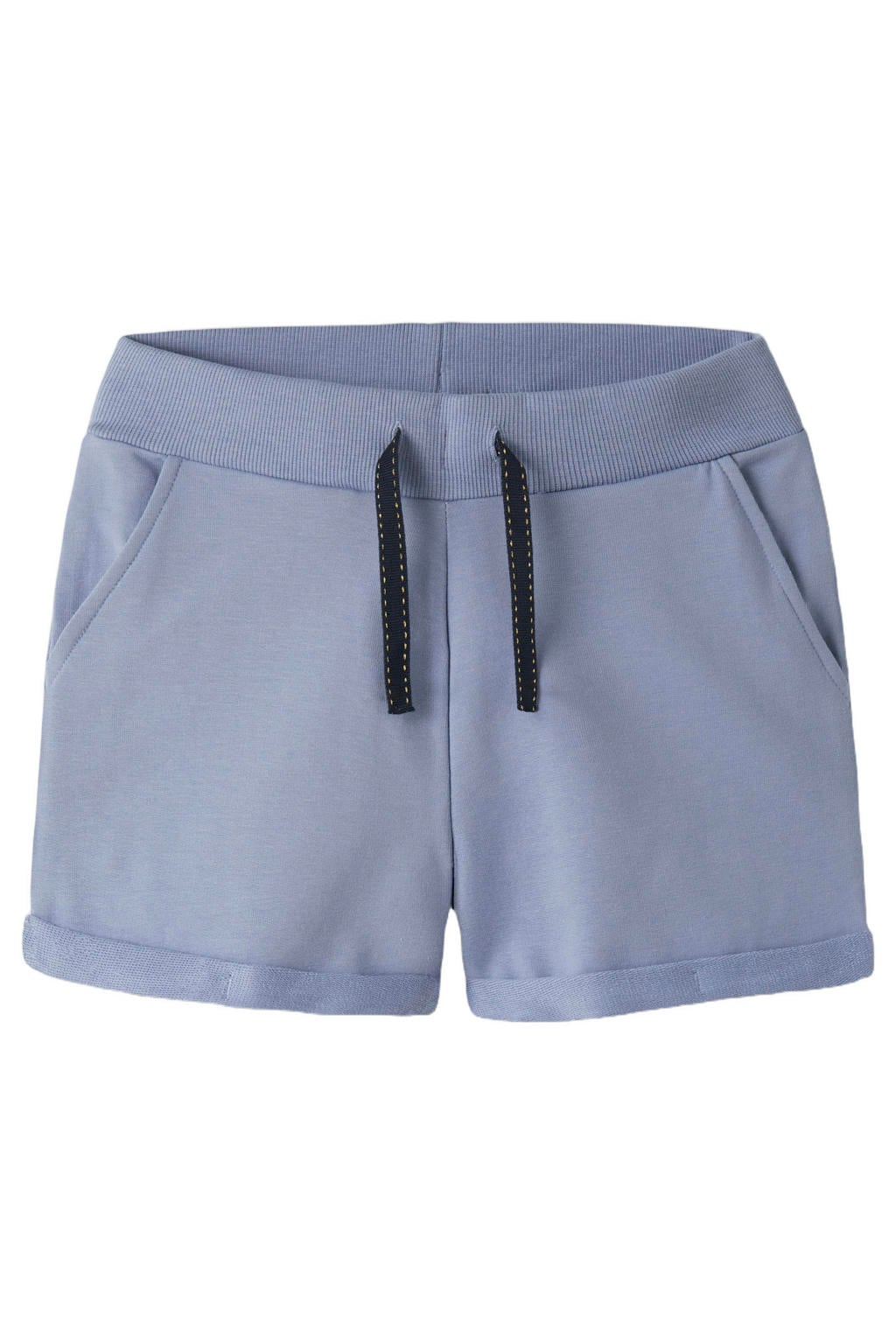 Paarse meisjes NAME IT KIDS regular sweatshort met elastische tailleband met koord en effen