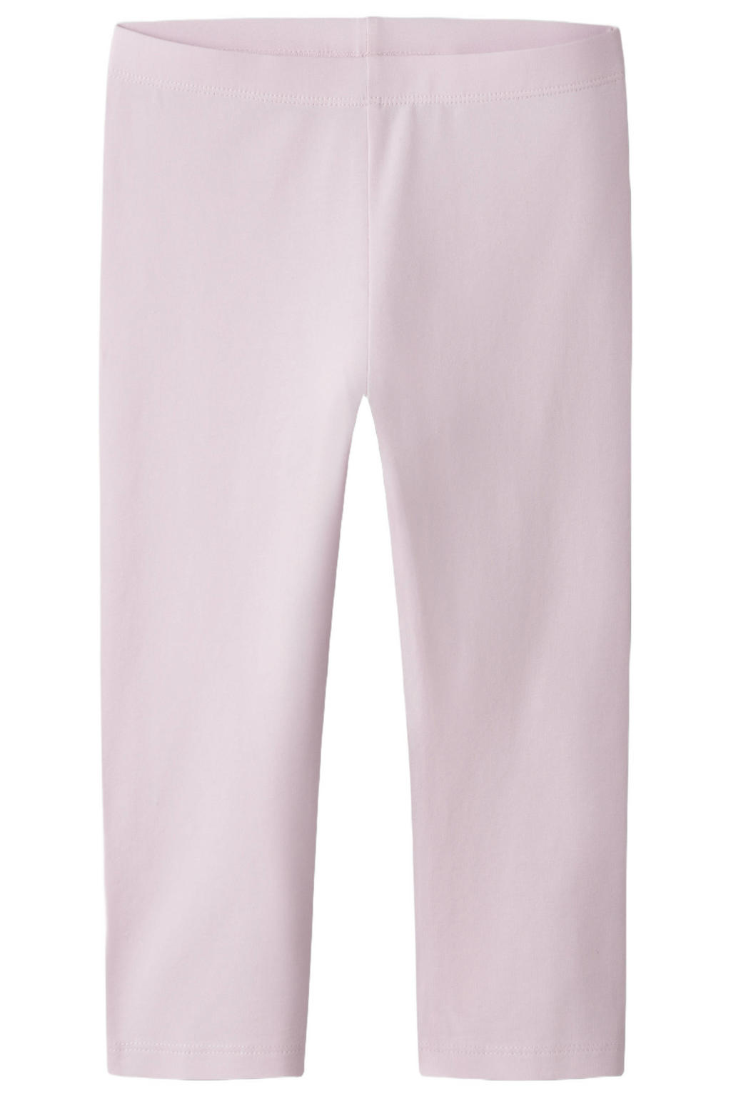 Lichtroze meisjes NAME IT KIDS capri legging van stretchkatoen met regular fit, regular waist en effen