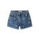 NAME IT KIDS denim regular gebloemde short medium blue denim
