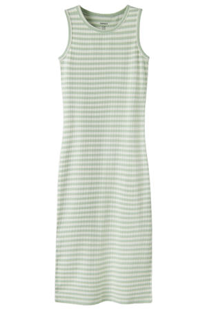 gestreepte maxi jurk groen