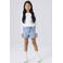 NAME IT KIDS regular denim short met hartjes light blue denim