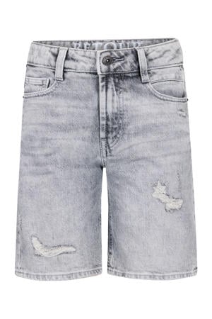 relaxed regular waist short grey denim