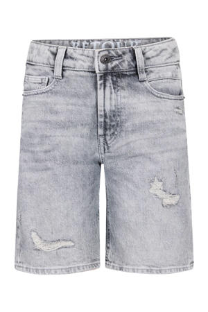 relaxed regular waist short grey denim