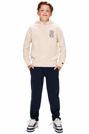 hoodie met backprint crème