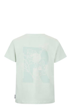 T-shirt met backprint mintgroen