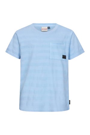 gestreepte T-shirt lichtblauw
