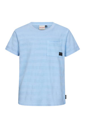 gestreepte T-shirt lichtblauw