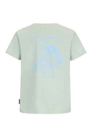 T-shirt met backprint mintgroen